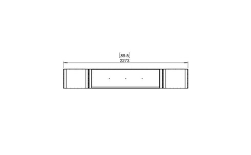 Ecosmart Fire Flex 86IL.BX2 Island Fireplace Insert - Black Finish / Black Burner - ESF.FX.86IL.BX2.B